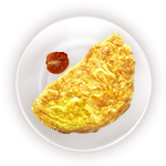 Plain Omelette With Chips 