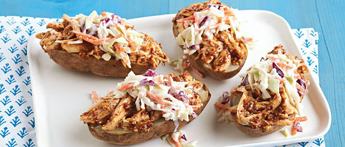 Baked Potato With Cheese & Coleslaw 