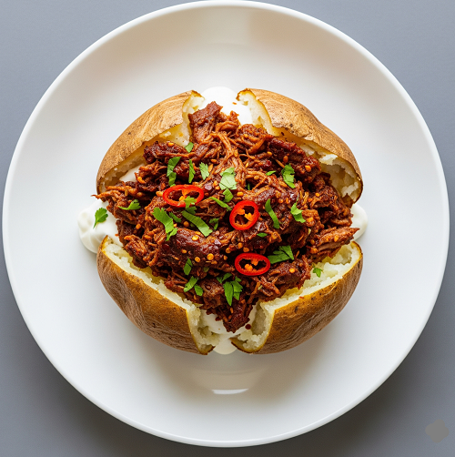 Baked Potato With Spicy Lamb 