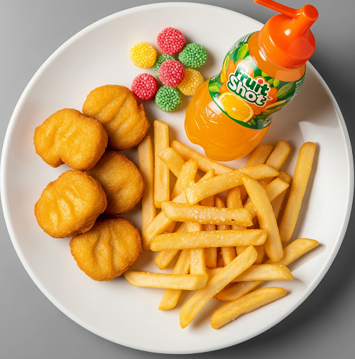 Kids Chicken Nuggets, Chips & Cheese 