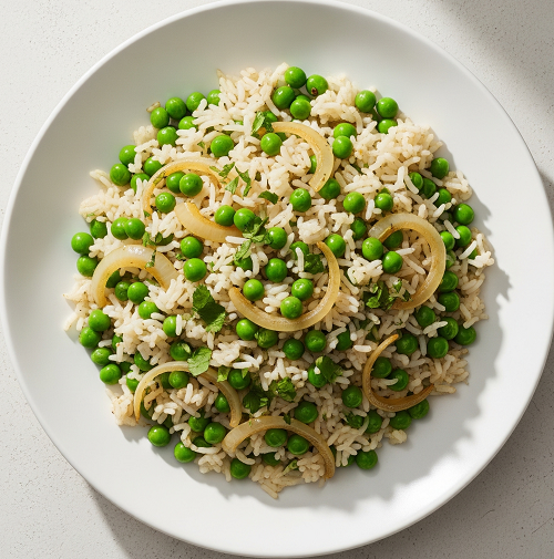 Fried Rice With Peas 